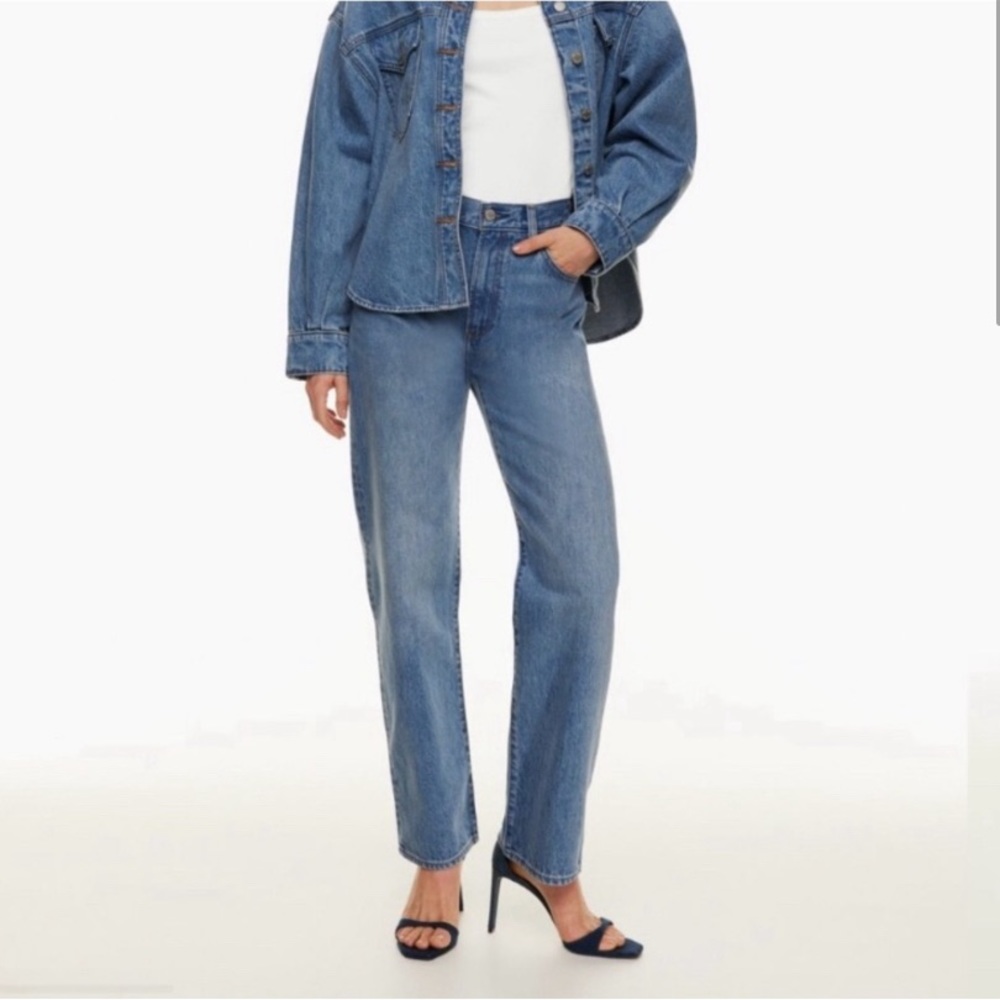 Marlo High Rise Loose Denim Forum Aritzia